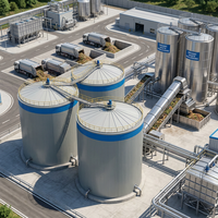 Digesteur de biogaz à grande échelle en acier au carbone Q355B, réacteur de 5000 m³ avec cuve automatique en verre doublée, boulonnée, anti-corrosion, sur mesure