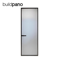 Porte vitrée moderne simple de haute qualité Design pivotant en aluminium avec graphique étanche pour l'intérieur de la salle de bain