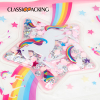 Transparent PVC dessin animé motif fermeture éclair pochette cosmétique maquillage sac multifonctionnel étanche papeterie stockage organisateur pour les filles