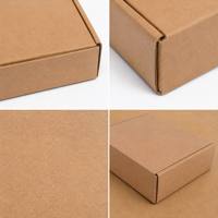 Boîte d'expédition en carton ondulé en papier kraft personnalisé, 3 couches, pliage et fermeture B Flute