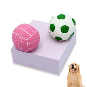 Commercio all'ingrosso della fabbrica Mini eco-friendly lattice <span class=keywords><strong>Squeaky</strong></span> palle di cane calcio pallavolo noia sollievo giocattoli da masticare per cani uso quotidiano - Product Image 1