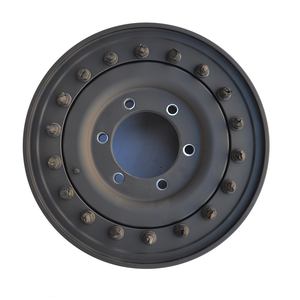 Velg roda Aloi truk khusus <span class=keywords><strong>2</strong></span> buah roda aluminium truk tempa dengan pelek lukisan hitam Matte roda truk 20x11 inci - Product Image 4