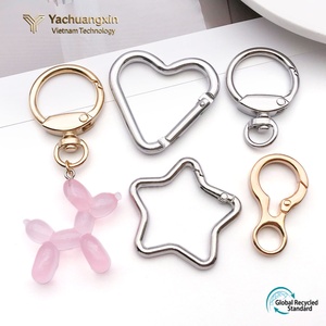 Mousqueton en alliage de zinc 45 mm argent/or/noir pour laisse de chien/animal de compagnie avec porte-clés pivotant - Product Image 2