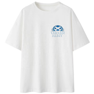 White Vintage "TARTAN " <strong>Scotland</strong> Saltire Soccer Print Crew Neck Short Sleeve <strong>T</strong>-<strong>Shirt</strong> Custom Logo Printed Casual Men's Cotton - Product Image 3
