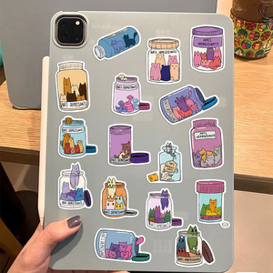 50 Uds antidepresivos botella de medicina pegatinas de grafiti para decoración de pared de teléfono gato creativo Capybara pegatina médica - Product Image 6