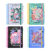 Cuaderno Espiral Forest Symphony A5, 120 Hojas, con Banda Elástica y Separadores