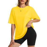 T-shirts d'été à col rond pour femmes, hauts sexy à manches courtes, personnalisables, écologiques, séchage rapide, respirants, en polyester/coton de haute qualité