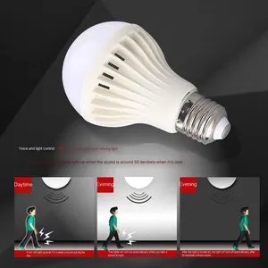 Đa chức năng nhôm Led Bóng đèn Đèn cảm biến điều khiển bằng giọng nói cảm ứng đèn E27 cơ sở DC 5-năm bảo hành cho kho sử dụng ngoài trời - Product Image 4