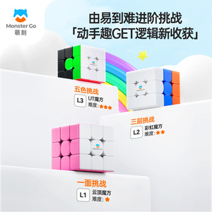 มอนสเตอร์โก เรนโบว์คิวบ์ 3x3 สำหรับเด็ก ของเล่นปริศนาเสริมสร้างสมอง - Product Image 3