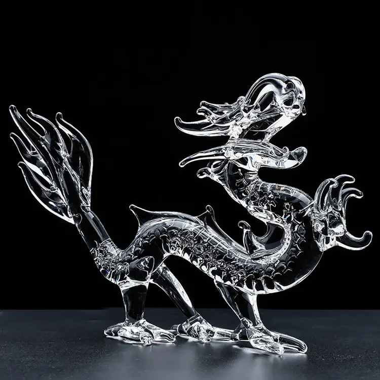 New customized 2022 High-end handmade Chinese zodiac glass crafts, crystal animal figurine for