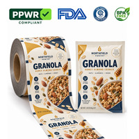 Film d'emballage alimentaire personnalisé pour granola/céréales, film pour emballages de céréales, de muesli et d'avoine pour le petit-déjeuner