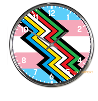Horloge murale ronde Demigirl Rainbow, horloge silencieuse classique sans tic-tac, fonctionnant sur piles, pour bureau, maison, salon
