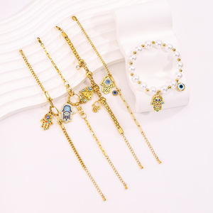 Pulsera de Acero Inoxidable Chapada en Oro de 18k, Diseño Doble Capa, Cadena Cubana Plana y Gruesa, para Mujer, Nueva, ODM - Product Image 3