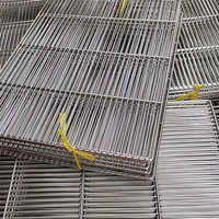 Grille de cuisson en maille pour barbecue, rôtissoire pour foyer extérieur, outil de service alimentaire pour camping, randonnée, pique-nique, fête de jardin et jardin