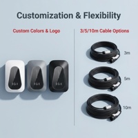 Chargeur EV Wi-Fi et double mode 32A 40A avec contrôle par application, démarrage RFID, IP55/IP65, ABS V0, pour maison intelligente