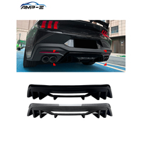 Diffuseur de pare-chocs arrière AMP-Z Mustang Noir brillant ABS pour Ford Mustang MK7 2024+ Accessoires de voiture