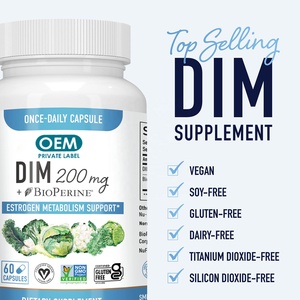 DIM Kapseln DIM Supplement 200mg Hormon haushalt Hormonelle Akne Ergänzungen Menopause Antioxidans Unterstützung Vegan Diindol yl methan - Product Image 4