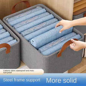 Design moderno Dobrável Caixa De Armazenamento Dobrável Gavetas do Armário com Alça para Clothes & Jeans Tecido Lavável Organizador Bin - Product Image 2