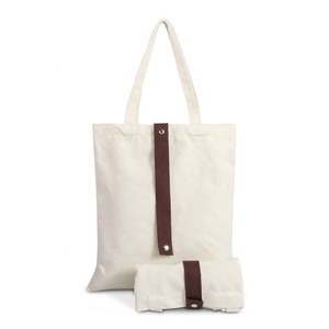 Wholesale Customised Fashion Reusable Cotton Canvas Tote <b>Bag</b> <b>Long</b> Zipper Closure Portable Foldable Promotional Gift Shopping - Product Image 3