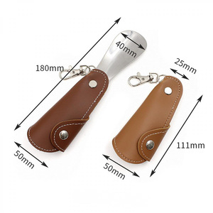 Nouveau Design PU cuir chausse-pied porte-clés roman cadeau paresseux <span class=keywords><strong>chaussure</strong></span> aide Portable cornes <span class=keywords><strong>de</strong></span> <span class=keywords><strong>chaussure</strong></span> pour hommes femmes les enfants âgés - Product Image 3