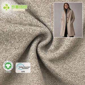 Tissu Scuba Extensible <span class=keywords><strong>en</strong></span> <span class=keywords><strong>Laine</strong></span> Lourde 470 GSM Certifié GOTS GRS, Textile Durable à Couche d'Air pour Manteaux d'Hiver Haut de Gamme - Product Image 1