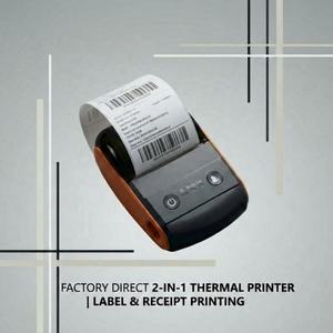Impresora térmica compacta de etiquetas adhesivas de 58 mm con logotipo personalizado y carga rápida para carritos de comida y vendedores de snacks. - Product Image 1