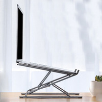 Support d'ordinateur portable pliable double couche en aluminium réglable et portable de haute qualité pour bureau