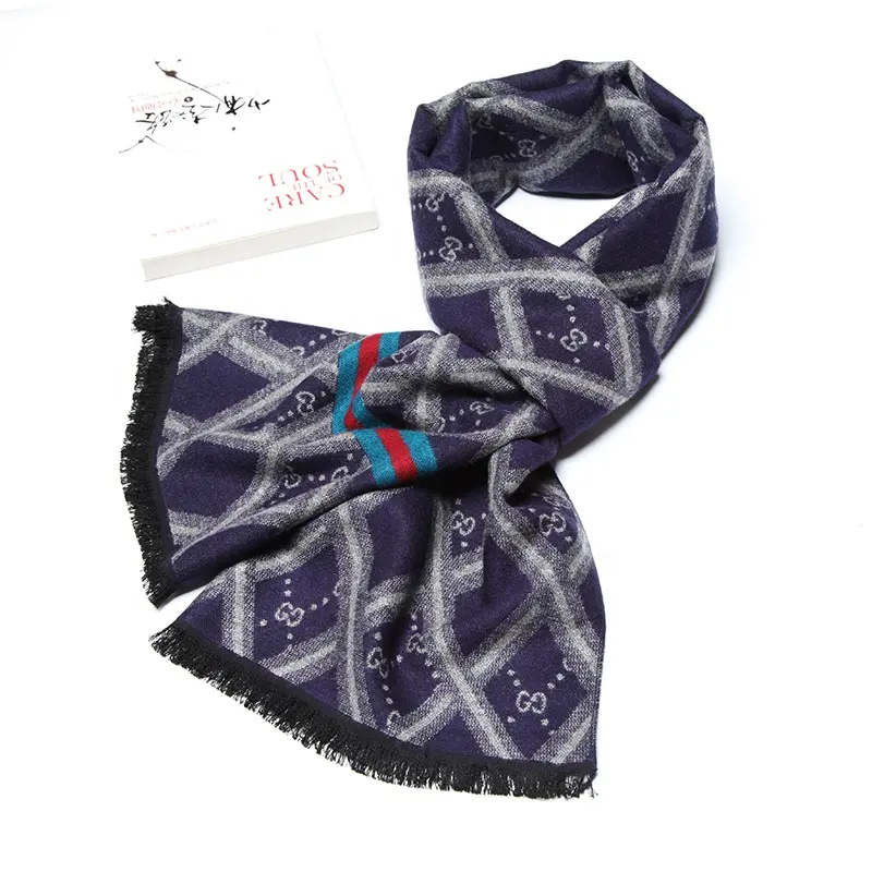 Hot selling woven brushed viscose scarf for men in winter