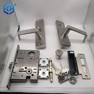 SUS304アメリカスタイル標準ドアハードウェア<span class=keywords><strong>UL</strong></span>リストクローゼットレバーロックセット木ドア用 - Product Image 6