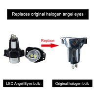 CANbus 10w LED Angel Eyes marqueur ampoules sans erreur blanc/rouge/bleu pour BMW E90 E91 3 Series 325i 328i 335i 2006-2008