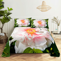 Ensemble de draps de lit de luxe king size, draps de lit 3d imprimés, draps de lit avec taie d'oreiller