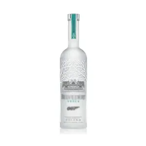 700ml 750ml bouteille en verre de vodka givrée nouveau design rond tequila whisky gin rhum brandy vodka spiritueux bouteilles en verre