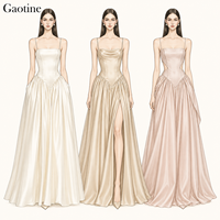 Robe de soirée longue plissée en satin Mikado, coupe basque, à bretelles spaghetti, avec découpes, fabrication OEM/ODM sur mesure, vente en gros