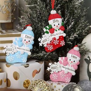 Ornements de Noël personnalisés pour bébé 2026, garçon ou fille, nom personnalisé, acrylique plat, pendentif pour arbre de Noël, décoration pour le Nouvel An - Product Image 2