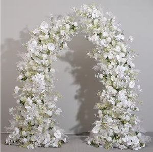 Arche <span class=keywords><strong>de</strong></span> mariage <span class=keywords><strong>de</strong></span> luxe en fleurs artificielles blanches, composition florale en roses <span class=keywords><strong>de</strong></span> <span class=keywords><strong>soie</strong></span> et hortensias pour toile <span class=keywords><strong>de</strong></span> fond <span class=keywords><strong>de</strong></span> mariage et décoration <span class=keywords><strong>de</strong></span> fête - Product Image 2