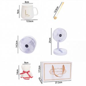 Best Sale Custom Logo Promotional Multi-Color Summer <b>Gift</b> Set Ceramic Mug Foldable Fan Towel Bulk Wholesale Cost-Effective All - Product Image 2