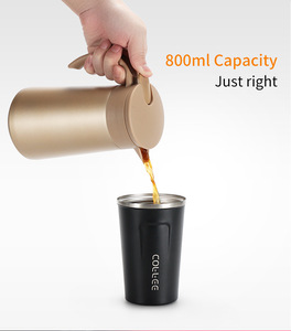 Bouilloire isotherme portable en acier inoxydable de 800 ml pour <span class=keywords><strong>café</strong></span>, vente en gros - Product Image 2