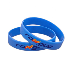 Bracelets en silicone personnalisés Ranguo avec logo, imperméables, gaufrés, design fluorescent lumineux, promotionnels, pour événements sportifs, unisexes - Product Image 6