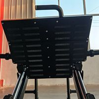 HQ1708 Machine de presse à jambes assise à 45 degrés : ciblez les quadriceps et les fessiers avec les barres de poids intégrées, compatible avec plusieurs tailles de disques.
