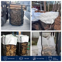 Sacs de grande capacité pour le stockage du bois de chauffage, 2000 kg, ventilés, sacs FIBC jumbo, robustes, traités anti-UV, réutilisables, pour approvisionnement en vrac, Saco De Lena