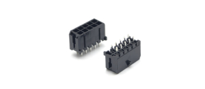 Wafer MLX3.0 Pin header Connector 180-degree DIP 2*5P Non-K PA66 Black/Housing 2*5P Male Shell - Product Image 4
