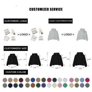 Pabrik Pakaian Custom Berkualitas Tinggi, Sweater Pullover Quarter Zip Tanpa Tali Serut, Bordir, Sweatshirt, Hoodie Streetwear untuk Pria - Product Image 5