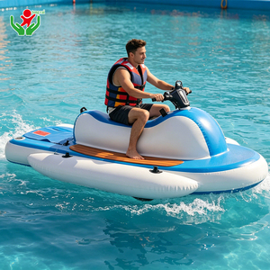 Moto Acuática Eléctrica Inflable Familiar <span class=keywords><strong>de</strong></span> 2 Plazas, Bote Flotante Tipo <span class=keywords><strong>Jet</strong></span> <span class=keywords><strong>Ski</strong></span> - Product Image 6