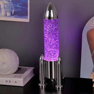 אירופה הסיטונאי צורה רקטית תפאורה מנורת שולחן rgb שינוי צבע אור הלילה אור עם חלק - Product Image 4