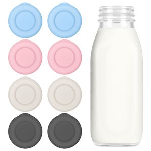 Couvre-bouteilles en silicone rond de 48 mm, qualité alimentaire, réutilisables, anti-fuite - Product Image 1