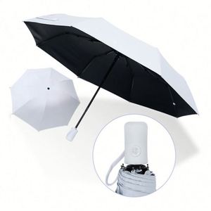 Parapluie automatique avec revêtement noir UPF 50+, parapluie de jardin extérieur avec personnalisation - Product Image 4