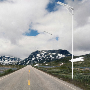 Lampadaires solaires personnalisés, 6m, 7m, 8m, pour nouvelles constructions rurales, lampadaires solaires à bras conque pour éclairage routier - Product Image 2