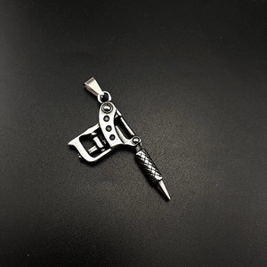 Accesorios para máquina de tatuajes, colgante de llave retro de hip-hop para hombre, collar punk de acero inoxidable y titanio, novedad de 2021 - Product Image 1