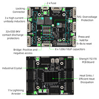 YN-IES20801 YINUO-LINK Módulo de Conmutador Ethernet Gigabit Industrial de 8 Puertos con Control de Línea Automatizado, Compatible con QoS y VLAN
