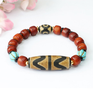 Pulsera de Ágata con Cuentas del Tíbet <span class=keywords><strong>Huya</strong></span> 2026, Estilo Étnico, Venta al por Mayor de Fábrica, S3102501 - Product Image 5